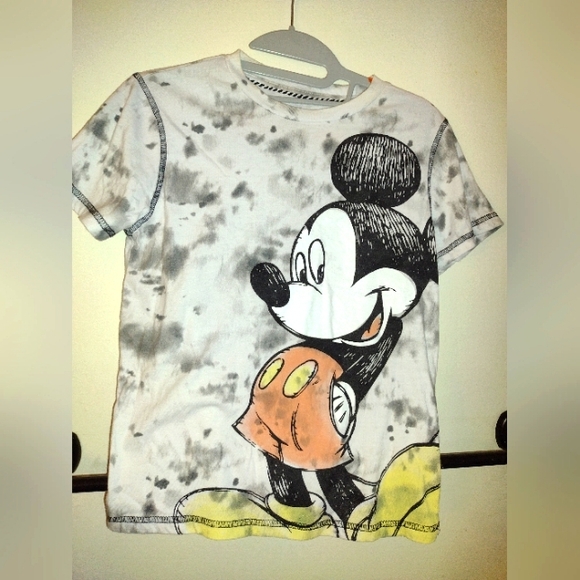 Disney Tops - Micky Mouse T-shirt Kids Women Girls Grey White Black Small